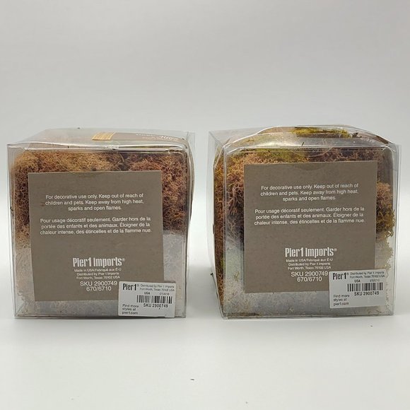 Pier 1 Imports Decorative Filler  2 Boxes Green and Brown Moss New - Picture 5 of 5